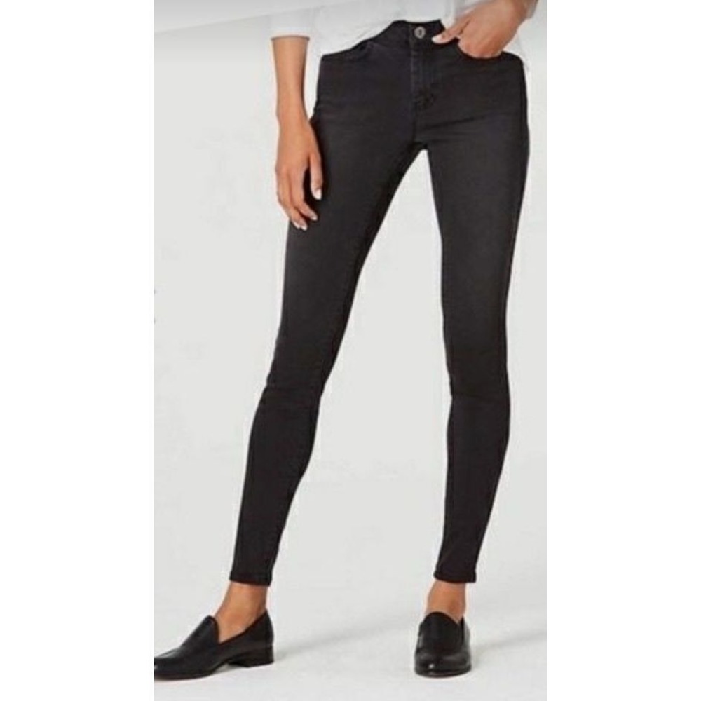 J. Jill Denim‎ Leggings S-Pocket Black Wash Skinny Jeans Size 4P